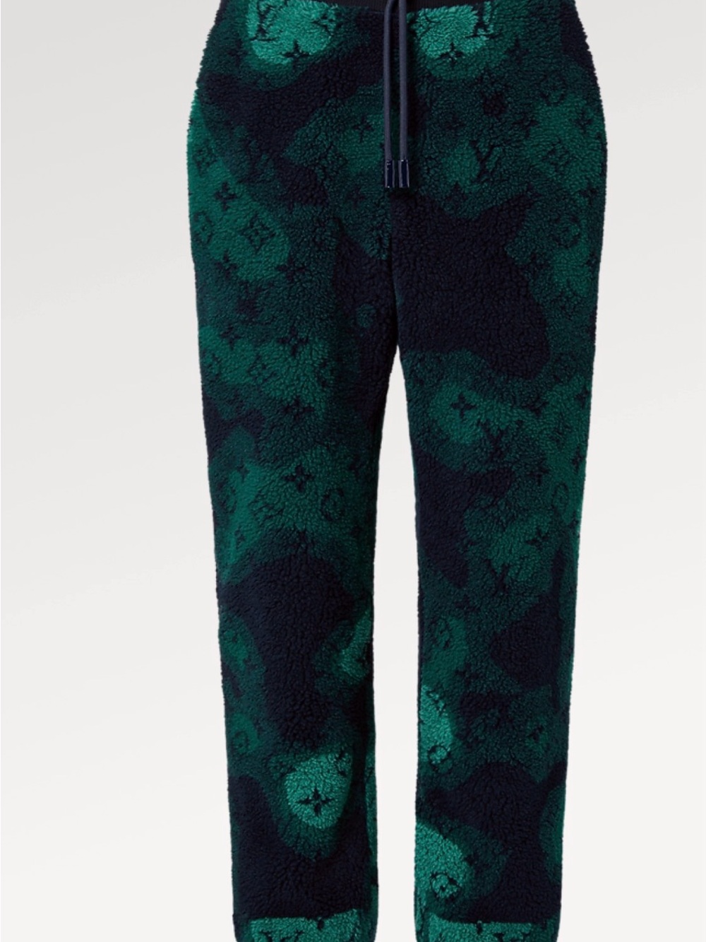 LOUIS VUITTON 'GREEN CAMO' FLEECE JOGGER PANTS